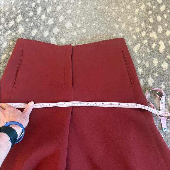 Celine Burgundy Phoebe Philo wool jersey culottes sz 40 - Picture 12 of 14